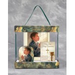 First Communion Kit Gift Set with Mass Book Lapel Pin and Rosary for Boys