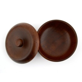 Grandslam Wooden Shaving Bowl with Lid Shaving Soap Bowl for Men Easy to Lather Fits Wet Shaving (Oak Wood)