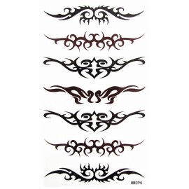 MapofBeauty Tribal Armband Temporary Waterproof Tattoo Sticker(2 pcs/lot)