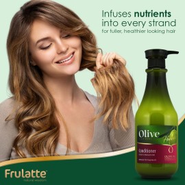 Olive Oil Moisturizing Hair Conditioner with Vitamin E, Shea Butter and Oils of Argan, Jojoba Seed and Wheat Germ for Dry and Damaged Hair