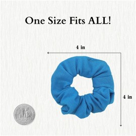 9 Pack Scrunchies Hair Ties (Blues)