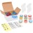 Kare & Kind Lip Balm Container Jars - for Cosmetics - 48-Pack - 6 Colors - DIY - Transparent - 5 Gram (5 ml/0.17 Oz) - Including 48 Writeable & 48 Printed Lip Balm Stickers - Screw Cap Lids - Empty
