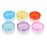 Kare & Kind Lip Balm Container Jars - for Cosmetics - 48-Pack - 6 Colors - DIY - Transparent - 5 Gram (5 ml/0.17 Oz) - Including 48 Writeable & 48 Printed Lip Balm Stickers - Screw Cap Lids - Empty