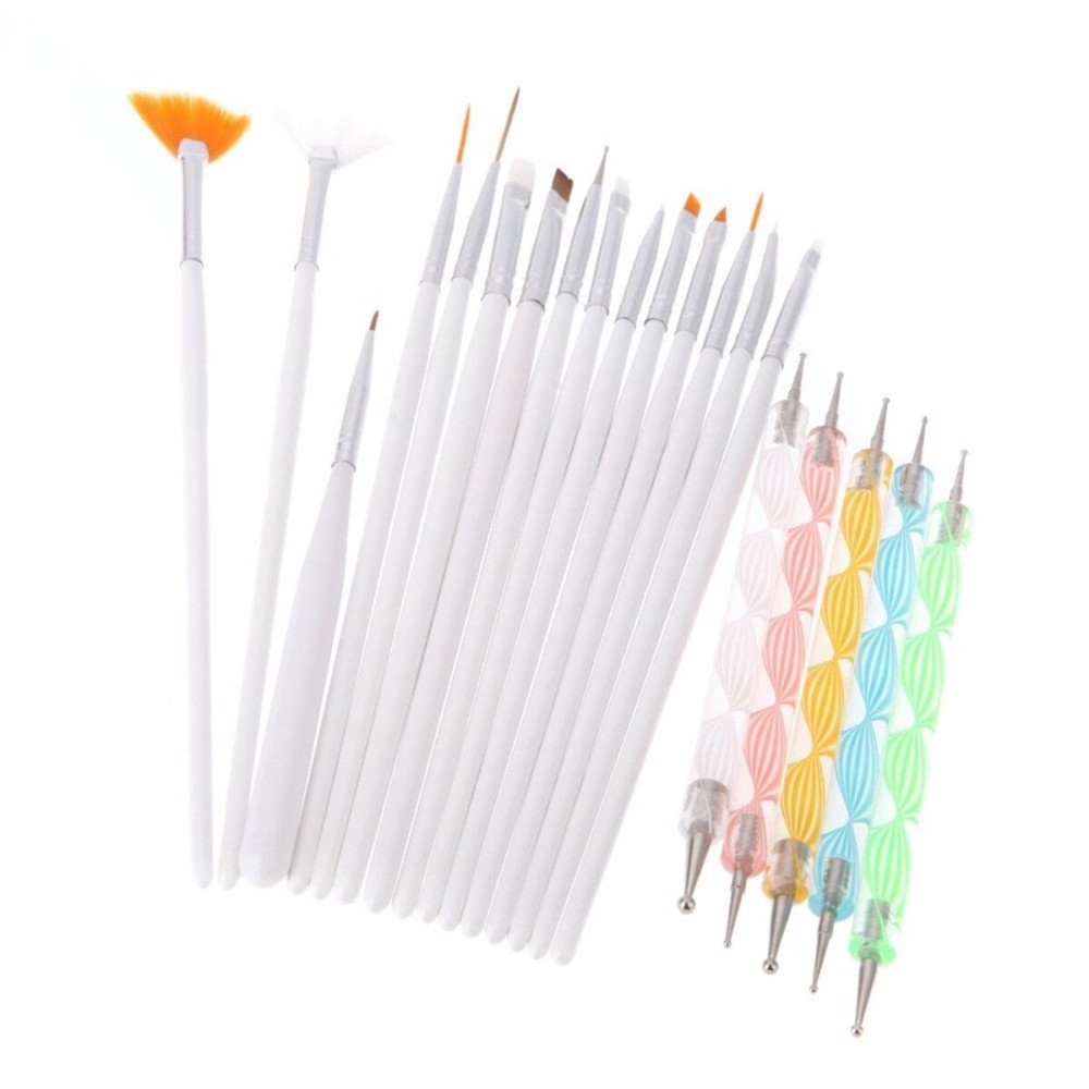 YIMART 20PCS Nail Art Design Dotting Painting Drawing Polish Brush Pen Tools