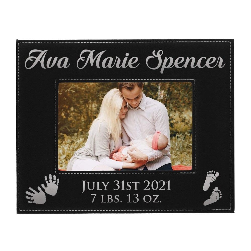 My Personal Memories Personalized New Baby Photo Frame - Custom Engraved Boy Girl Picture Frame (4 x 6)
