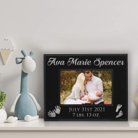 My Personal Memories Personalized New Baby Photo Frame - Custom Engraved Boy Girl Picture Frame (4 x 6)
