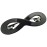 Parcelona French Infinity Black Cellulose Acetate Medium Hair Clip Barrette For Women and Girls, Made in France
