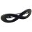 Parcelona French Infinity Black Cellulose Acetate Medium Hair Clip Barrette For Women and Girls, Made in France