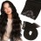 Moresoo Clip in Hair Extensions Remy Double Weft Human Hair Clip in Extensions Straight Hair Extensions for Women Darkest Brown 2 7pcs 120g 18inch