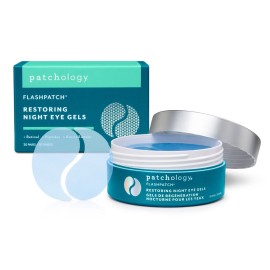 Patchology Restoring Eye Gel Patches with Retinol & Collagen - Eye Masks for Dark Circles, Puffy Eyes & Wrinkles - Anti-Aging Overnight Eye Pads Set - Brighten Skin Care for Eye Bags (30 Pairs)