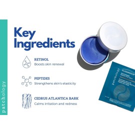 Patchology Restoring Eye Gel Patches with Retinol & Collagen - Eye Masks for Dark Circles, Puffy Eyes & Wrinkles - Anti-Aging Overnight Eye Pads Set - Brighten Skin Care for Eye Bags (30 Pairs)