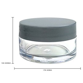 Beauticom 20 gram/20ml Empty Clear Small Round Travel Container Jar Pots with Lids for Make Up Powder, Eyeshadow Pigments, Lotion, Creams, Lip Balm, Lip Gloss, Samples (12 Pieces, Gray) Beauticom 20 gram/20ml Empty Clear Small Round Travel Container Jar Pots with Lids for Make Up Powder, Eyeshadow Pigments, Lotion, Creams, Lip Balm, Lip Gloss, Samples (12 Pieces, Gray)