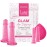 Glam Facial Face Cupping Set - Cupping Therapy Sets Massage Kit with Silicone Cleansing Brush for Instantly Ageless Skin, Works for Fine Lines & Wrinkles, Improves Collagen (Glam - Pink)