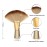 Neck Duster Soft Barber Face Cleaning Hair Cutting Brush Fan-Shaped Sweep (Gold)