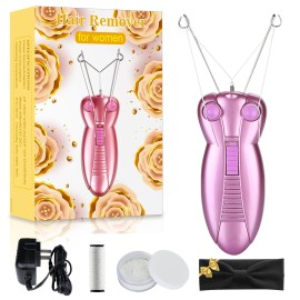 WAYCOM Ladies Facial Hair Remover Electric Women\'s Beauty Epilator Facial Threading Hair Removal Shaver Face Massager Pull Faces Delicate Device Depilation -Birthday Christmas Day Present(Purple)