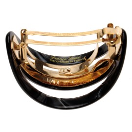 France Luxe Cutout Oval Ponytail Barrette - Nacro Black France Luxe Cutout Oval Ponytail Barrette - Nacro Black