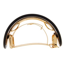 France Luxe Cutout Oval Ponytail Barrette - Nacro Black France Luxe Cutout Oval Ponytail Barrette - Nacro Black