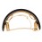 France Luxe Cutout Oval Ponytail Barrette - Nacro Black
