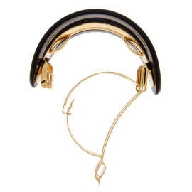 France Luxe Cutout Oval Ponytail Barrette - Nacro Black France Luxe Cutout Oval Ponytail Barrette - Nacro Black