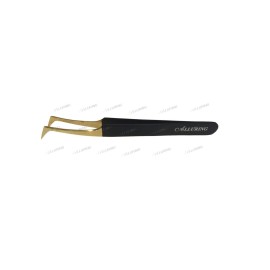 Alluring Black with Gold Tip Tweezers for Eyelash Extension - Volume Lashes L Type 6A-SA