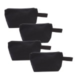 Augbunny 100% Cotton 16oz Heavy Duty Multi-purpose Canvas Zipper Cosmetics Makeup Travel Toiletry Organizing Pouch 4-pack