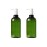 2 Pcs 500ml 17oz Refillable Empty Plastic Pump Bottles Jars Containers with White Pump Tops for Cosmetic Bath Shower Toiletries Liquid Containers Leak Proof Portable Travel Accessories (Green)