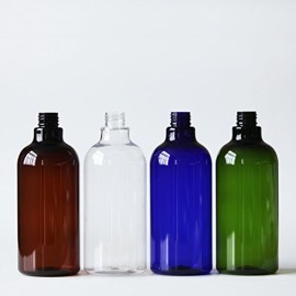 2 Pcs 500ml 17oz Refillable Empty Plastic Pump Bottles Jars Containers with White Pump Tops for Cosmetic Bath Shower Toiletries Liquid Containers Leak Proof Portable Travel Accessories (Green)