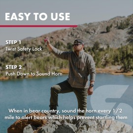 SABRE Frontiersman Bear Horn, Extremely Loud 130dB Sound Heard Up to  Mile (805 m) Away, 60 1/4-Second Bursts, Warn Bears & Give Them a Chance to Leave, On/Off Feature, Compact Size for Easy Carry