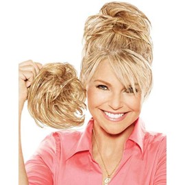 Natural Tone Hair Wrap Color HT3025S+ Glazed Cinnamon - Christie Brinkley 6 Overall Length Heat Friendly Textured Hairpiece Fun Bun Chignon Natural Tone Hair Wrap Color HT3025S+ Glazed Cinnamon - Christie Brinkley 6 Overall Length Heat Friendly Textured Hairpiece Fun Bun Chignon