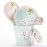 Baby Aspen Simply Enchanted Mermaid 4 Piece Bathtime Gift Set, Pink/Mint/Gold/White, 0-6 Months