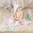 Baby Aspen Simply Enchanted Mermaid 4 Piece Bathtime Gift Set, Pink/Mint/Gold/White, 0-6 Months