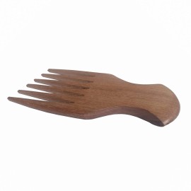 Plai Na Natural Wood Comb Big Wide Tooth Wooden Afro Pick Handmade for Thick Wet and Curly Hair for African American Men and Women