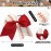 Sportybella - Baseball Stitch Hair Accessories for Girls - Red and White Softball Print Hair Bows, Ponytail Holders Gift Set - 6.5