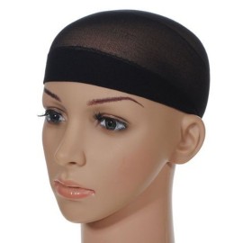 OMORFIEER Unisex Stocking Wig Cap Snood Mesh Natural Black Wig Caps (2pcs)
