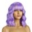 BERON 14 Inches Purple Wig for Women Short Curly Wigs Lavender Purple Wig with Bangs for Cosplay Halloween Party Hairnet Include