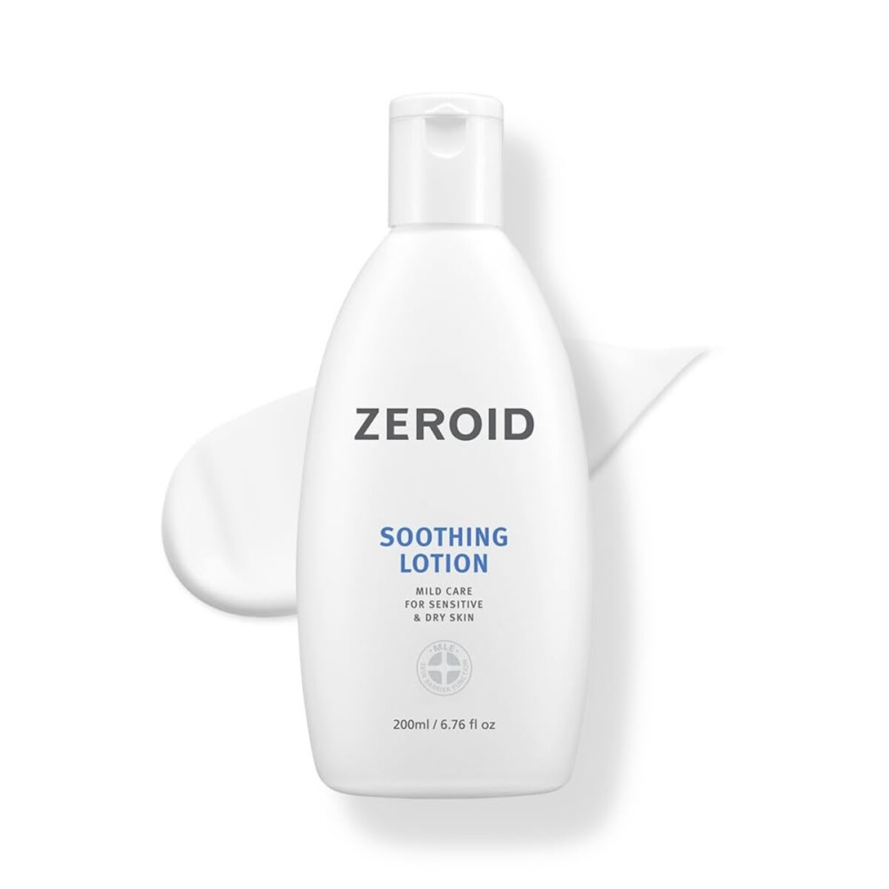 ZEROID | Soothing Lotion | Moisturizer for Sensitive Skin | Skin Barrier Repair | Face & Body Lotion for Soothing & Calming | Lotion for Extremely Dry Skin | Korean Skin Care | 6.76 fl oz (200ml)