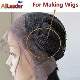 Wig Combs and Clips - 100 Pcs 7-Teeth Black Wig Accessories for Securing and Making Wigs