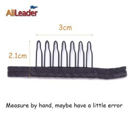 Wig Combs and Clips - 100 Pcs 7-Teeth Black Wig Accessories for Securing and Making Wigs