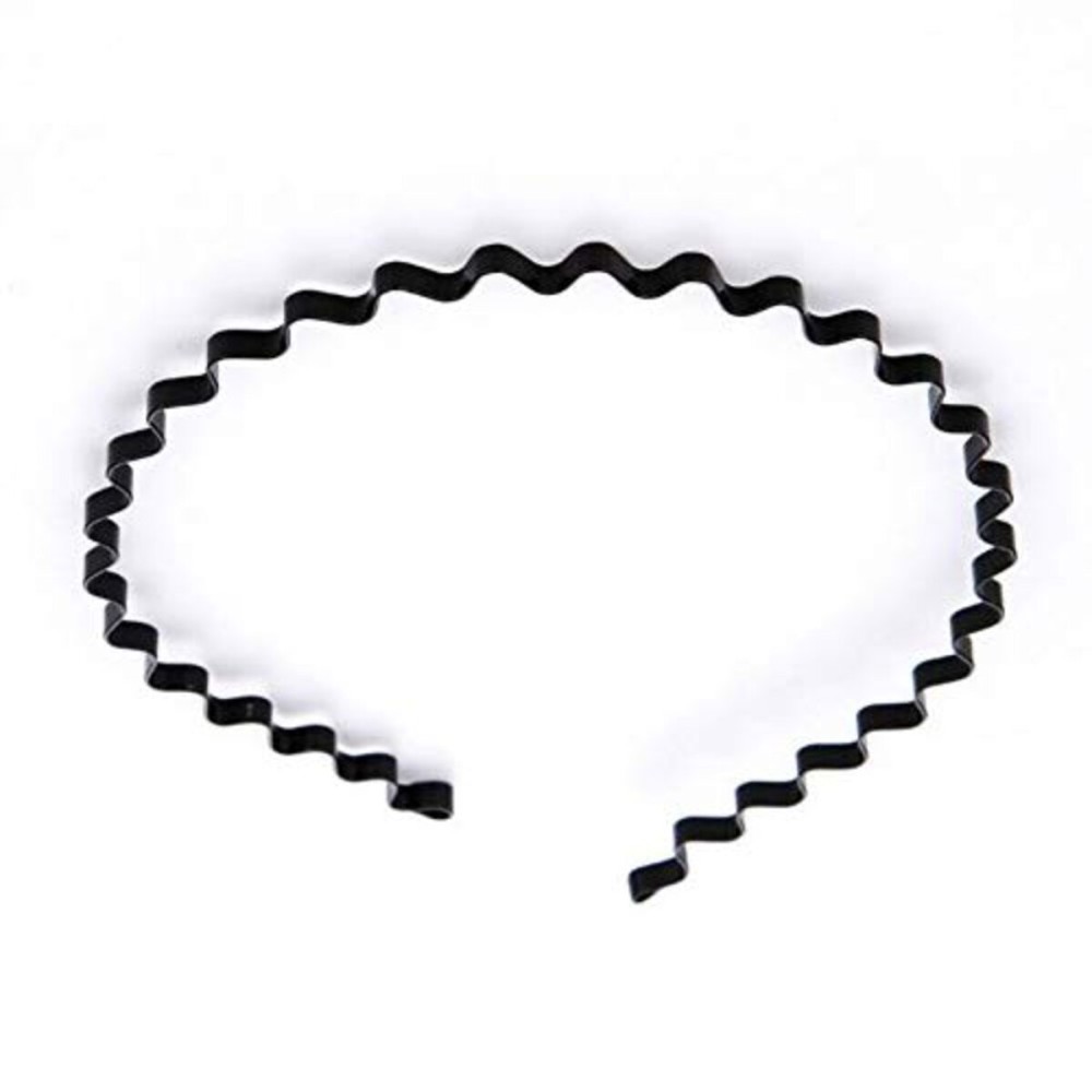 AKOAK 2 Pcs Unisex Black Spring Wave Metal Hoops Hair Bands Girl Mens Head Band Accessory AKOAK 2 Pcs Unisex Black Spring Wave Metal Hoops Hair Bands Girl Mens Head Band Accessory