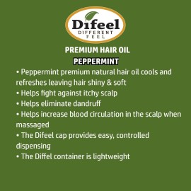 Difeel Premium Natural Hair Oil - Peppermint Oil 2.5 ounce Difeel Premium Natural Hair Oil - Peppermint Oil 2.5 ounce