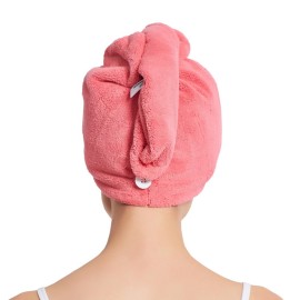 HOPESHINE Women\'s Soft Shower Hair Towel Twist Hair Turban Wrap Drying Cap Great Gift for Women (Rose Red 3-Pack)