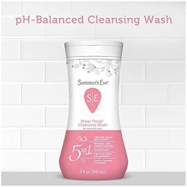 Summer\'s Eve Sensitive Skin Cleansing Wash Sheer Floral, 9 fl oz