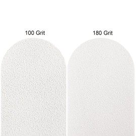 Pana (Grit: 100 x 180, Pack of 10 Pieces) USA Professional White Round Emery Board Nail Files