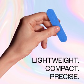 25pcs - PANA Mini Double-Sided Emery Nail File for Manicure, Pedicure, Natural, and Acrylic Nails - Blue/Light Blue (Grit 180/240)