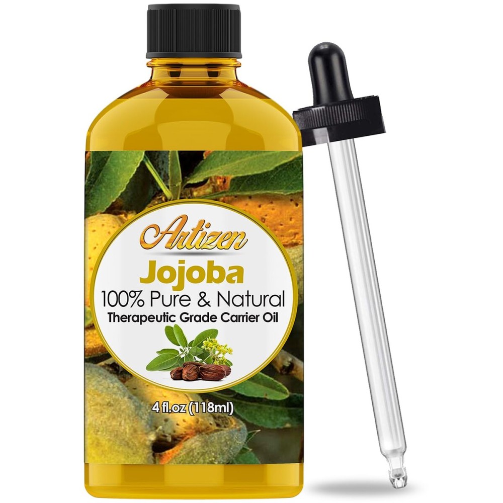 Artizen 100% Pure Jojoba Oil (Huge 4OZ Bottle) All-Natural Jojoba Oil - Cold Pressed - Perfect Moisturizer for Hair, Skin, Face, and Hair Artizen 100% Pure Jojoba Oil (Huge 4OZ Bottle) All-Natural Jojoba Oil - Cold Pressed - Perfect Moisturizer for Hair, Skin, Face, and Hair
