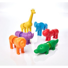 SmartMax My First Safari Animals STEM Magnetic Discovery Building Set with Soft Animals for Ages 1-5