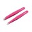 Precision Tweezers for Eyebrows - FEITA Professional Stainless Steel Slant & Pointed Eyebrow Tweezer Set with Travel Case for Woman Facial Hair Removal Clip (Pink - 2 Pcs)