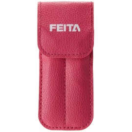 Precision Tweezers for Eyebrows - FEITA Professional Stainless Steel Slant & Pointed Eyebrow Tweezer Set with Travel Case for Woman Facial Hair Removal Clip (Pink - 2 Pcs)