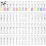 Csdtylh Mini Spray Bottle, Clear Plastic Empty Sample Containers, Fine Mist Perfume Travel Refillable Spray Bottle Perfume Atomizer Small Portable Bottle for Cleaning, Travel, Essential Oils (60, 2ml)