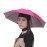 Inoutdoorkit Umbrella Hat, Folding Headwear Hands Free Sunshade Double Layer Protection Anti-UV Parasol for Golf, Traveling, Fishing, Gardening, Beach, Camping, Party (Rose)